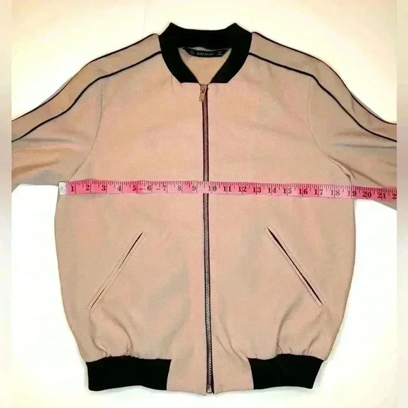 Zara Basic Womens Pink  Bomber Jacket Size XS - Picture 4 of 7